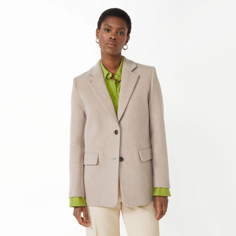& Other Stories Felted Blazer in Beige, size 44. Fits like size 12